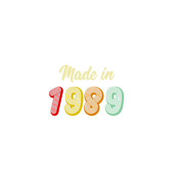 made in 1989 retro model negru pe tricou