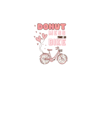 Donut mess with my bike model alb pe tricou