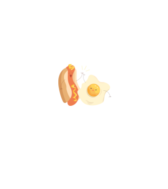 best friends hot dog egg model alb pe tricou