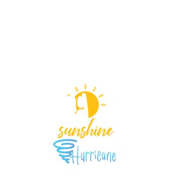 May Girls are Sunshine mixed with a little Hurricane model negru pe tricou