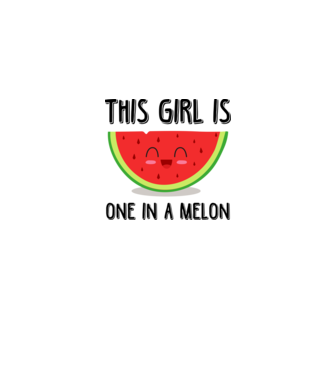 This girl is one in a melon model gri pe tricou