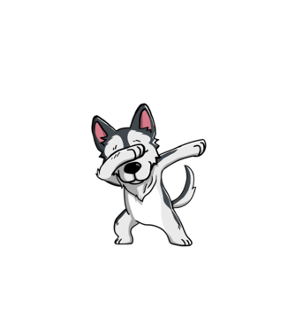Husky DAB model albastru închis pe tricou