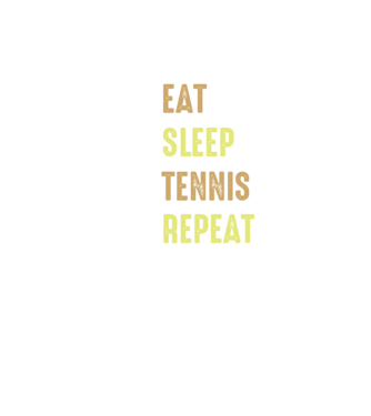 eat sleep tennis repeat model verde neon pe tricou