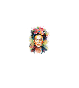 Frida Kahlo model alb pe tricou