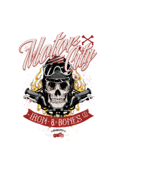 Motor City model negru pe tricou
