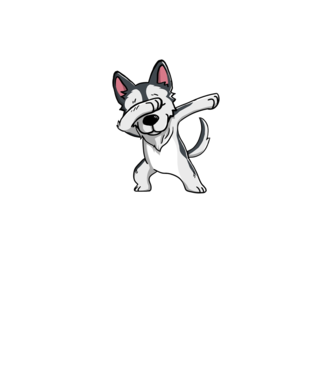Husky DAB model gri închis pe tricou