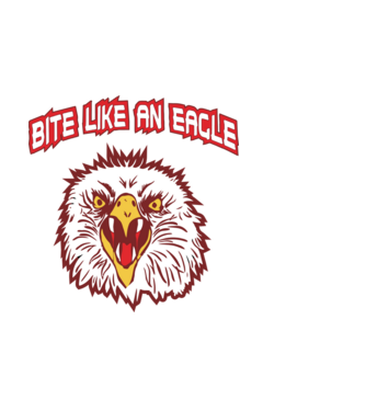 bite like an eagle cobra kai model negru pe tricou