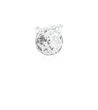 Zodiac femeie CAPRICORN retro model negru pe tricou