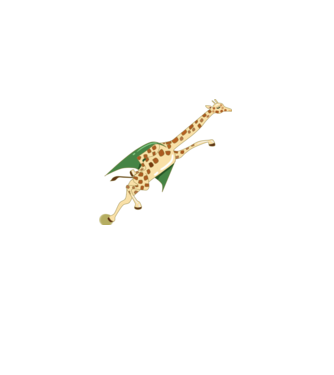 Girafă Super model alb pe tricou