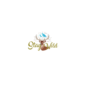 Stay wild model negru pe tricou