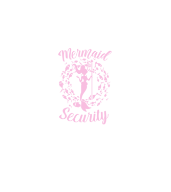Mermaid Security girls model negru pe tricou