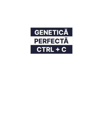 Genetică perfectă CTRL + V model alb pe tricou