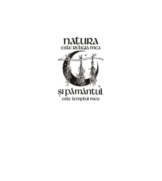 Natura este religia mea model alb pe tricou