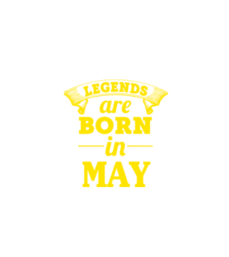 Legends are born in May model turcoaz pe tricou