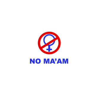 No maam eleje model alb pe tricou