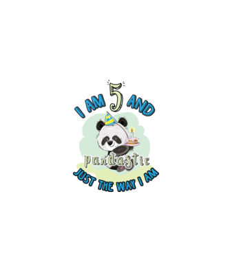 PANDASTIC 5 model alb pe tricou