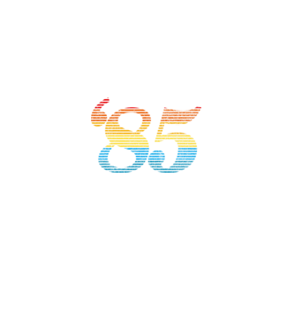 Retro Birthday 1985 model negru pe tricou