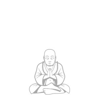 monk outline model negru pe tricou