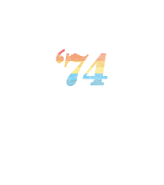 Retro Birthday 1974 model alb pe tricou