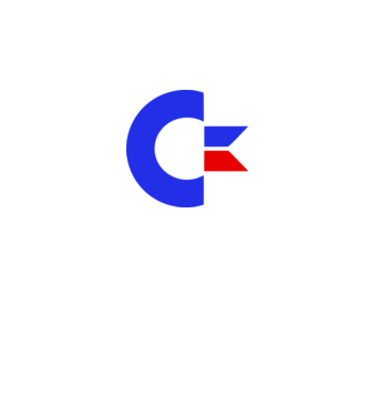 Logo Commodore model alb/roșu pe tricou