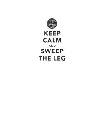 Keep calm and weep the leg cobra kai model alb pe tricou