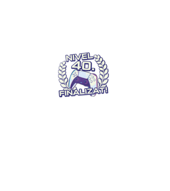 Nivel 40 finalizat! model negru pe tricou