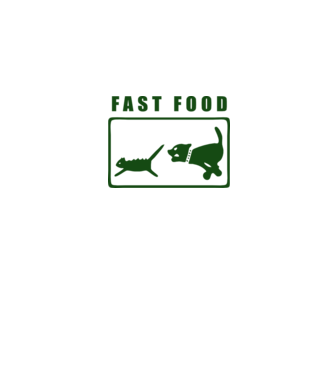 fast food model negru pe tricou