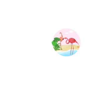 Flamingo model galben neon pe tricou