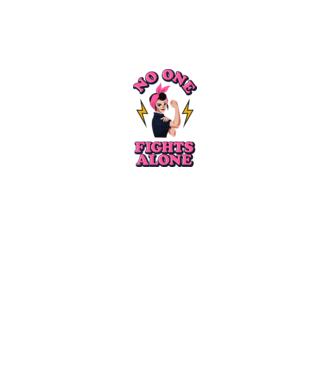 No one fights alone pinup model alb pe tricou