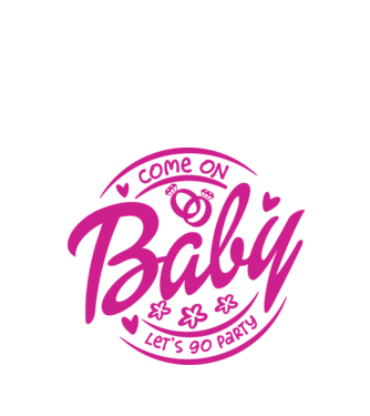 Bride Barbies Baby lets go party model alb pe tricou
