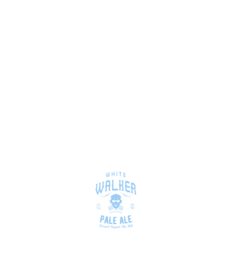 White Walker Pale Ale model negru pe tricou
