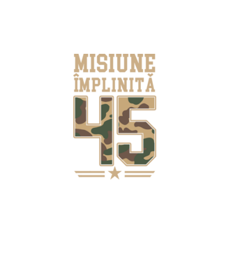 Misiune împlinită 45 model turcoaz pe tricou