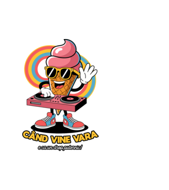 Când vine vara, e ca un drop puternic! model alb pe tricou