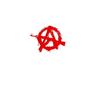 Akanarchy model alb pe tricou