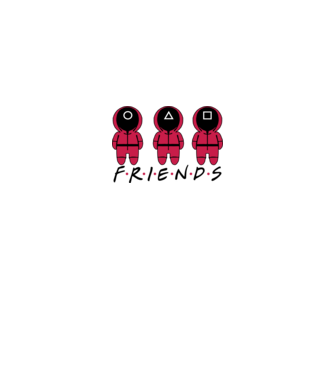 squid game friends model alb pe tricou