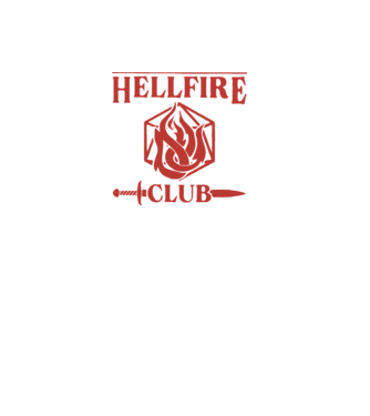 hellfire club 85 model negru pe tricou