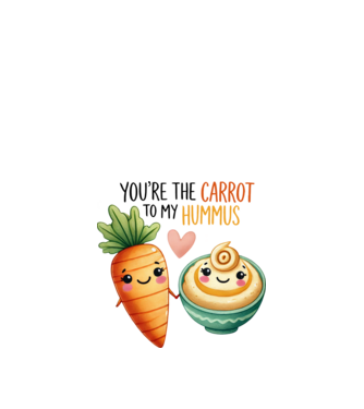 Carrot to my Hummus model alb pe tricou
