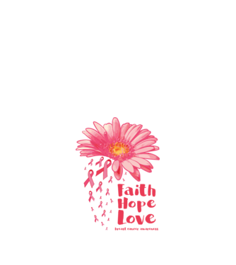 Gerbera faith hope love model alb pe tricou