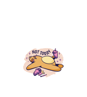 Not today model alb pe tricou