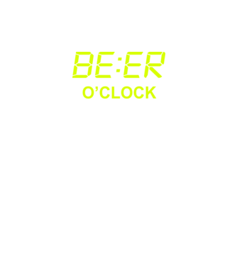 'Beer o'' clock' model negru pe tricou