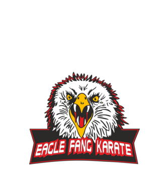 eagle fang karate cobra kai model negru pe tricou