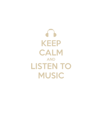 keep calm and listen to music model negru pe tricou