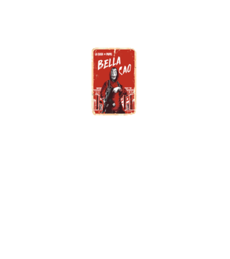 bella ciao poster retro model negru pe tricou