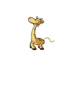 Giraffe model verde pe tricou