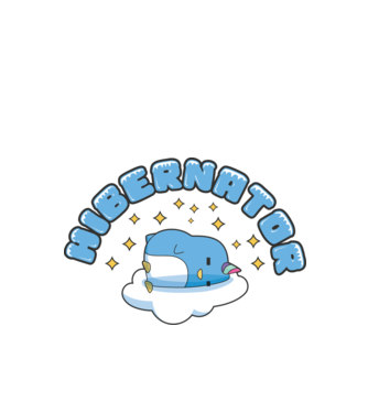 Hibernator model alb pe tricou