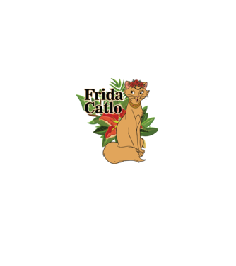 FridaCatlo model negru pe tricou
