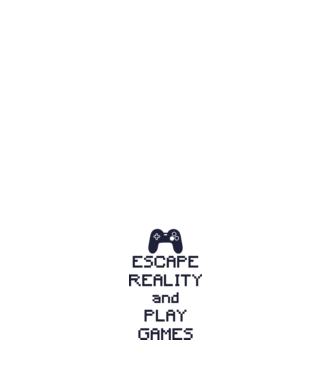 Escape reality model alb pe tricou