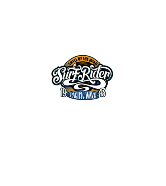 Surf Rider model negru pe tricou