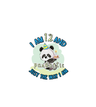 PANDASTIC 12 model alb pe tricou