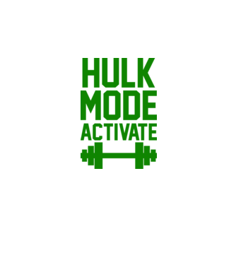 Hulk mode model alb pe tricou